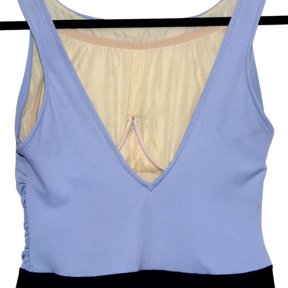 Miraclesuit Periwinkle Purple & Black Colorblock Slimming Swimsuit Size 14 - Picture 7 of 11